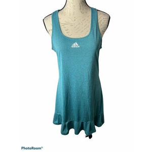 ADIDAS Uncontrol‎ Climachill Racerback Chill Shock Green Tennis Dress Womens L
